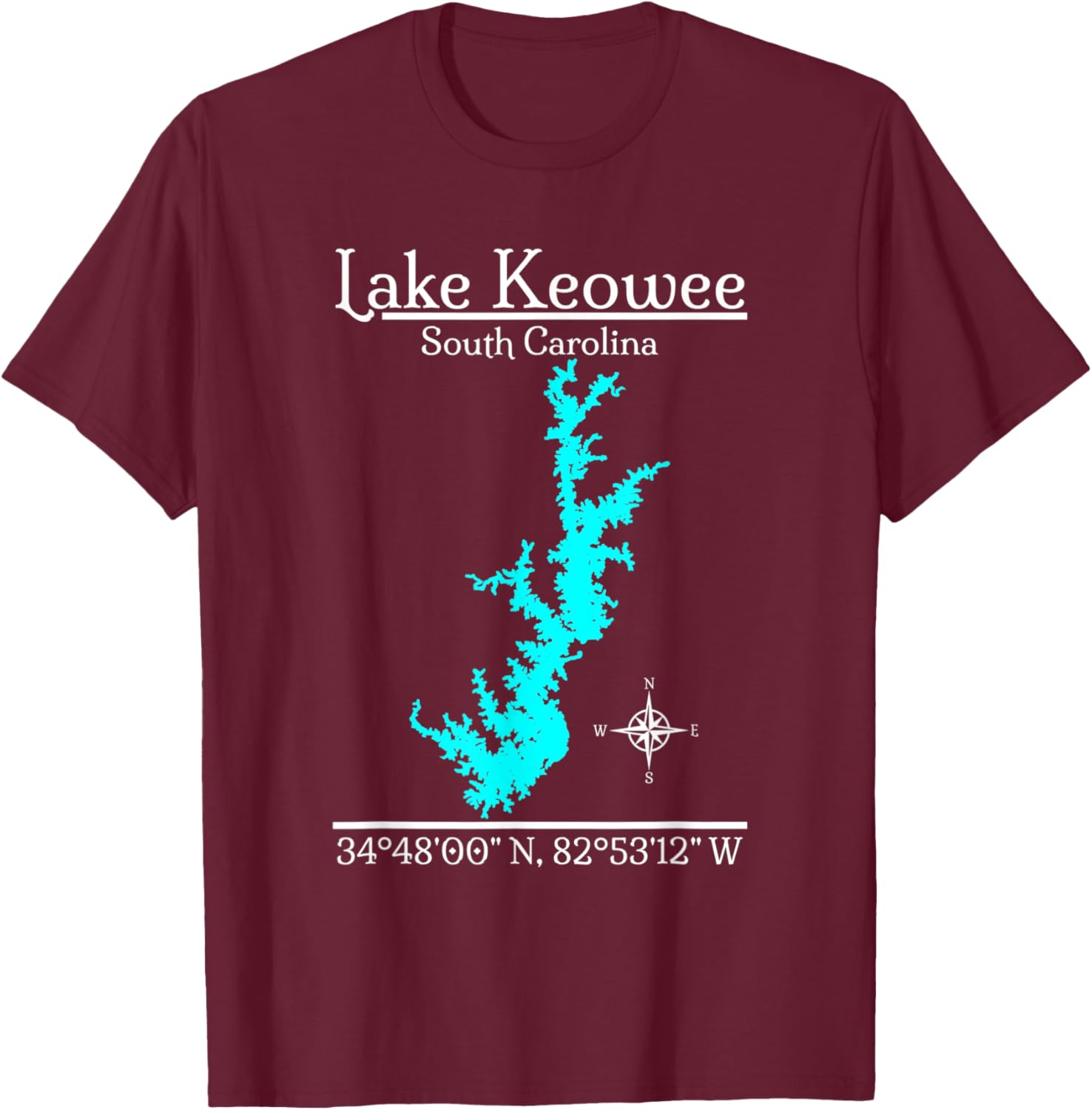 Lake Keowee - South Carolina T-Shirt - T-Shirt | Maroon
