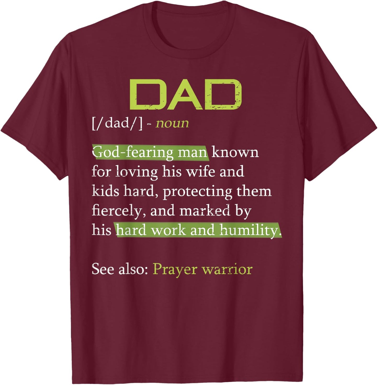 Papa Husband Spiritual Pastor Worship Leader Jesus Christian Dad Definition God Religious Roman Catholic Father Black T-Shirt - T-Shirt | Maroon