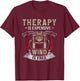 Therapy Is Expensive Wind Is Free Motorbike Motorcycle T-Shirt - T-Shirt | Maroon