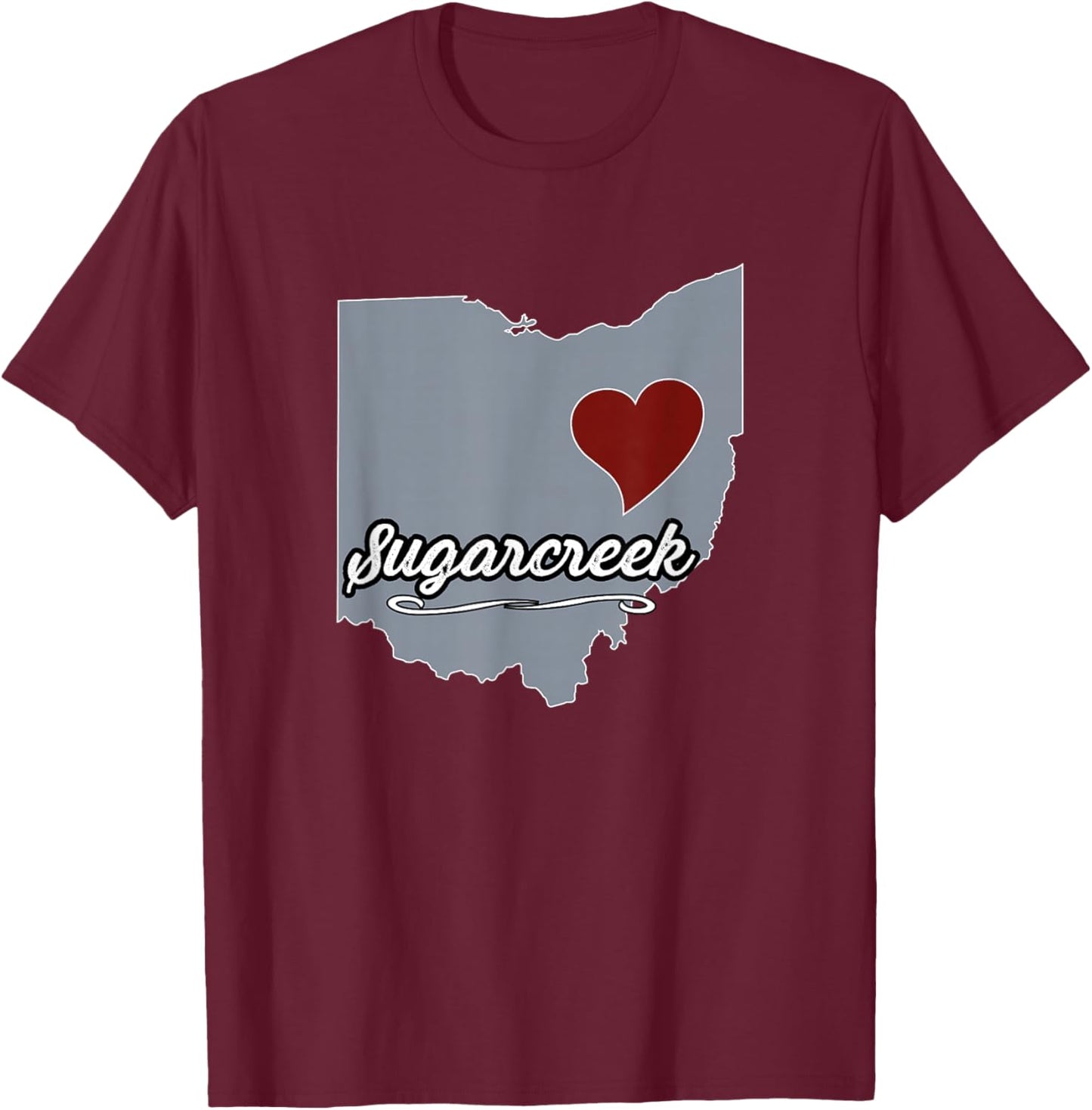 SUGARCREEK - Ohio | OH USA, City Souvenir City State T-Shirt - T-Shirt | Maroon