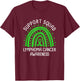 Support Squad Lymphoma Cancer Awareness T-Shirt - T-Shirt | Maroon