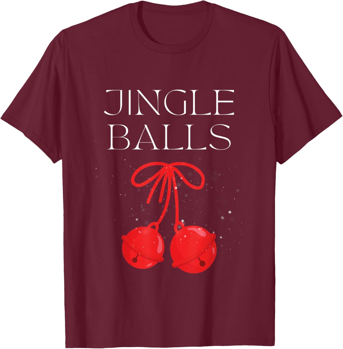 Jingle Balls And Twinkle Tits Matching Christmas Couple T-Shirt - T-Shirt | Maroon