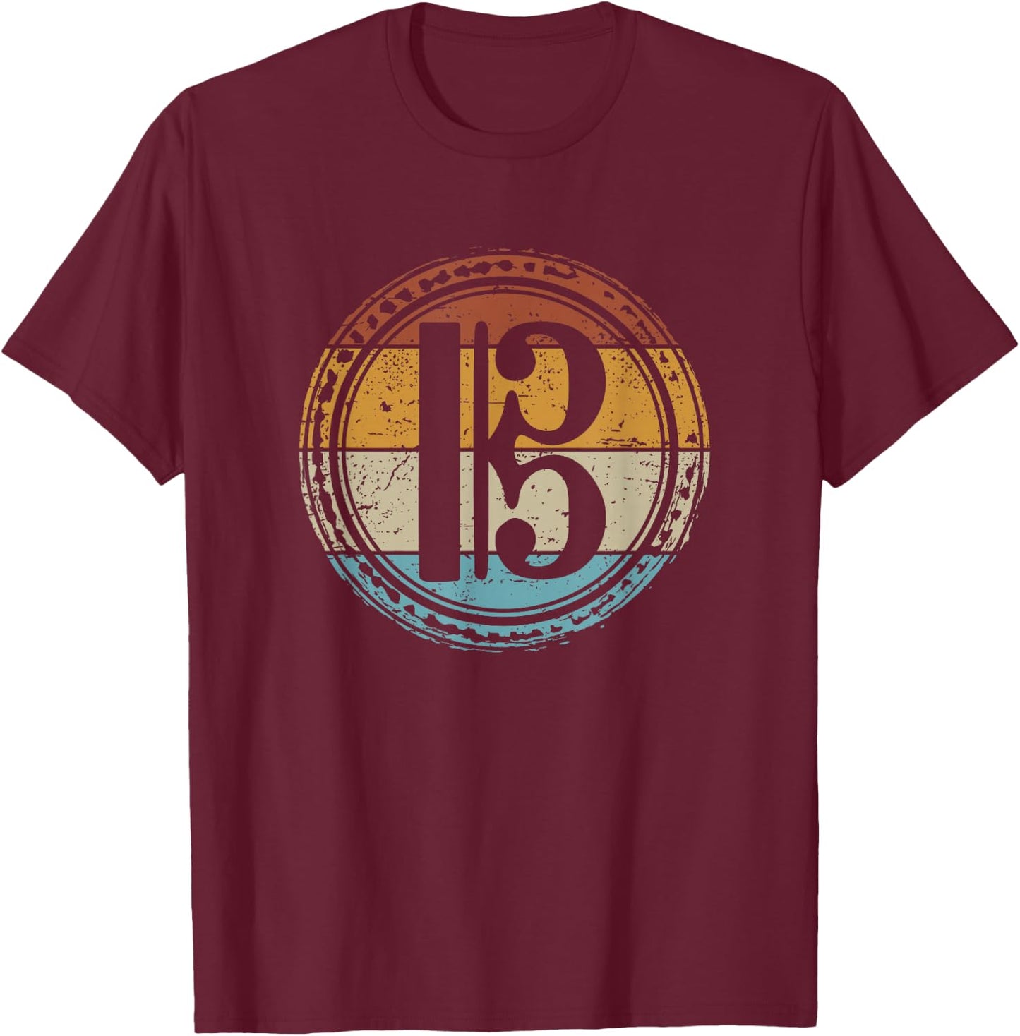 Alto Clef Viola Player Violist T-Shirt - T-Shirt | Maroon