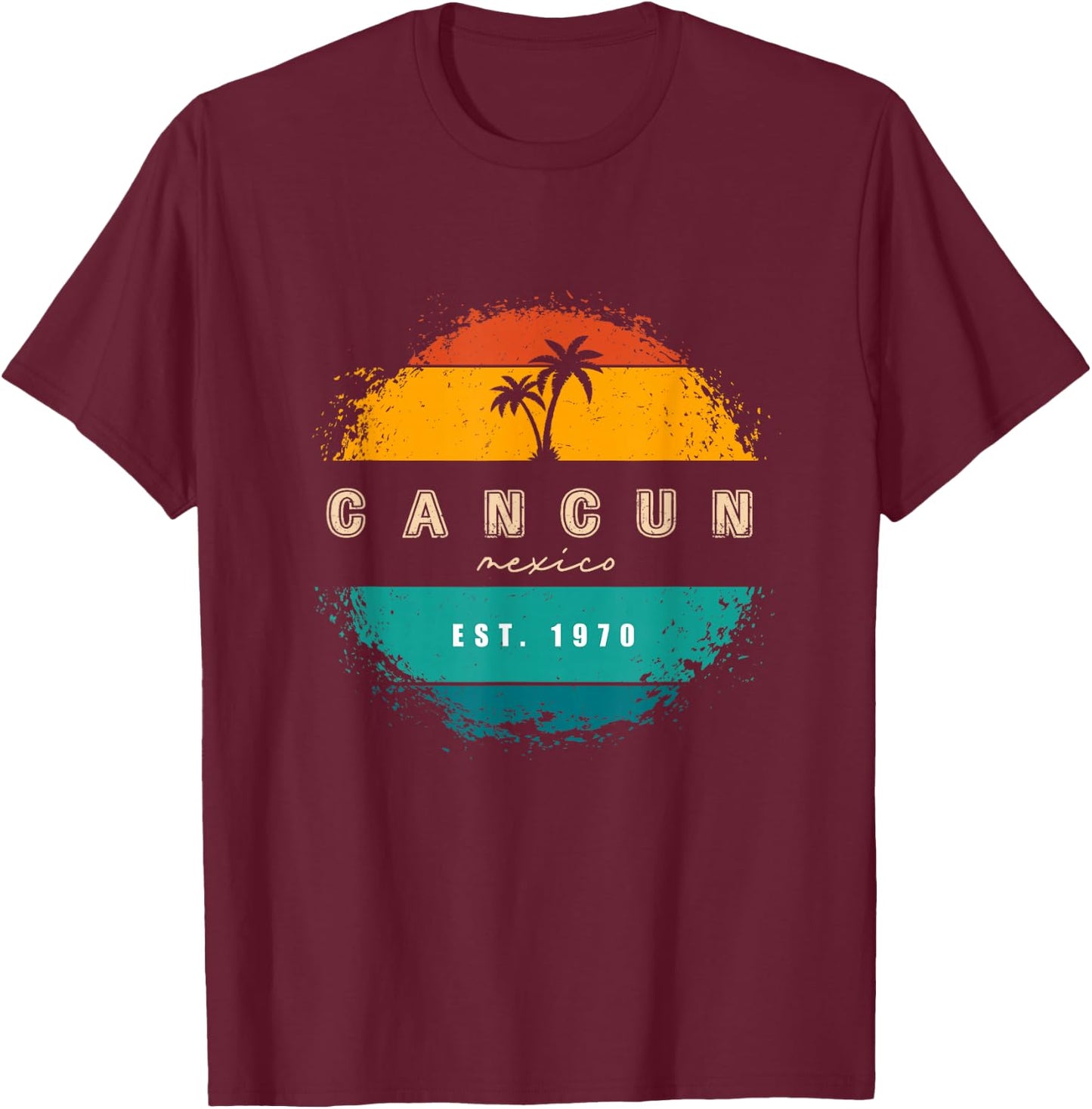 City of Cancun Mexico T-Shirt - T-Shirt | Maroon