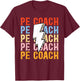 PE Teacher Vintage retro Physical Education Teacher Men Women T-Shirt - T-Shirt | Maroon