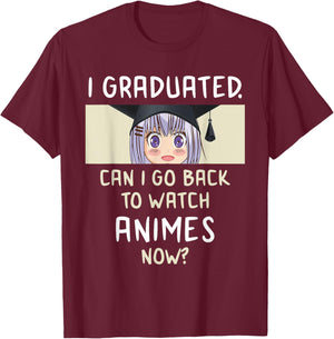 2025 Graduation anime lover high school college grad T-Shirt - T-Shirt | Maroon