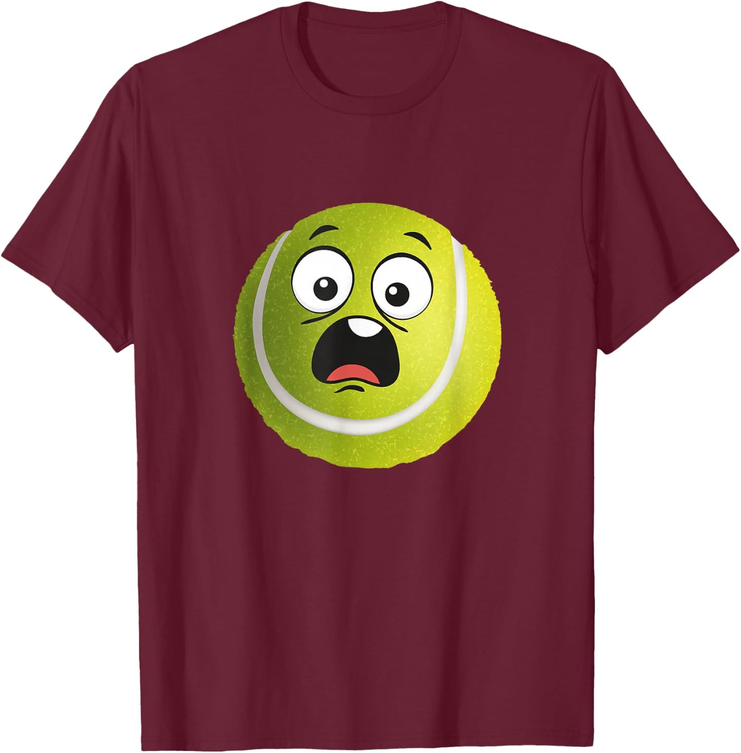 Sad Tennis Ball - Racket Sports Tournament T-Shirt - T-Shirt | Maroon