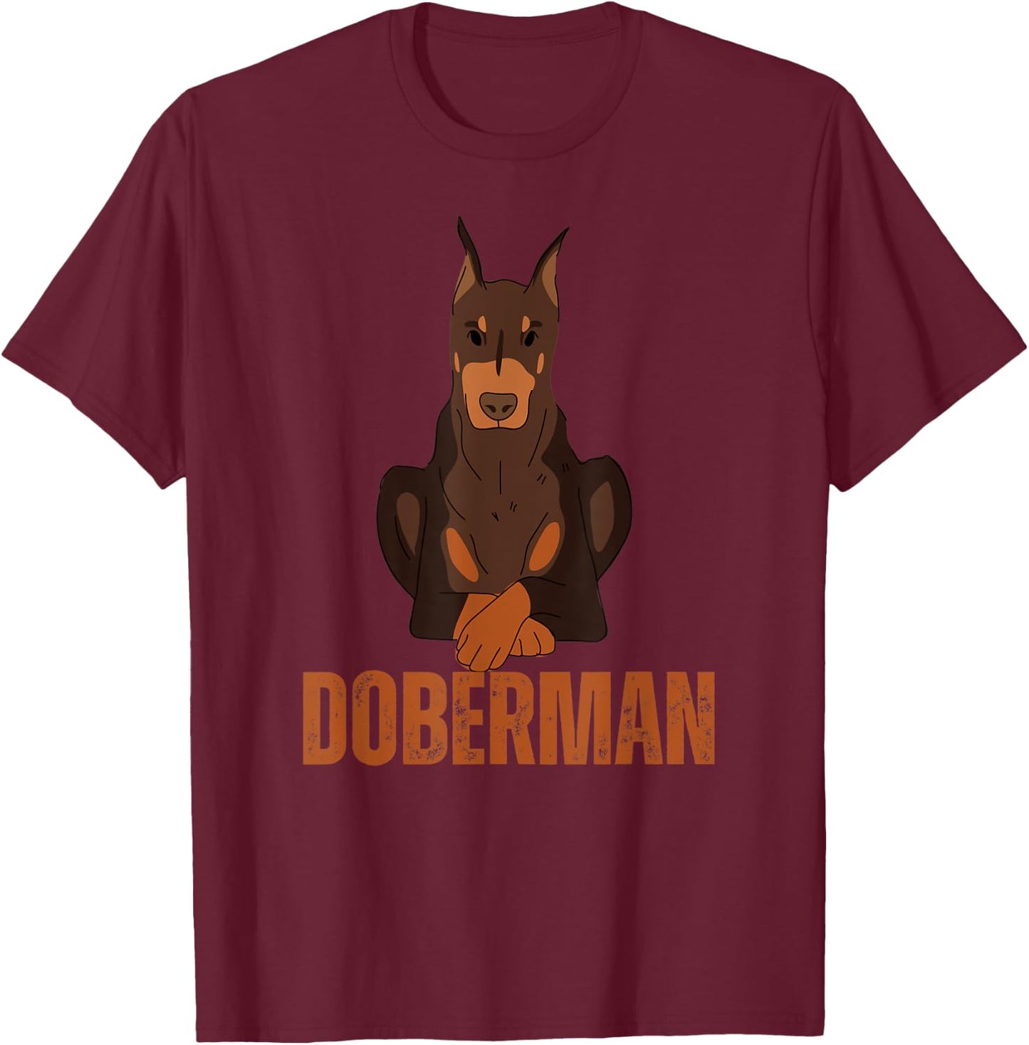 Doberman Pinscher T-Shirt - T-Shirt | Maroon