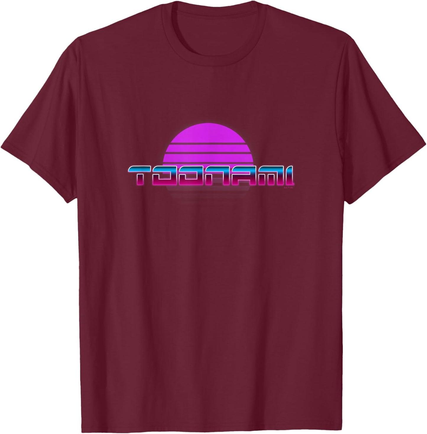 Toonami Retro Shutter Sun Neon Logo T-Shirt - T-Shirt | Maroon