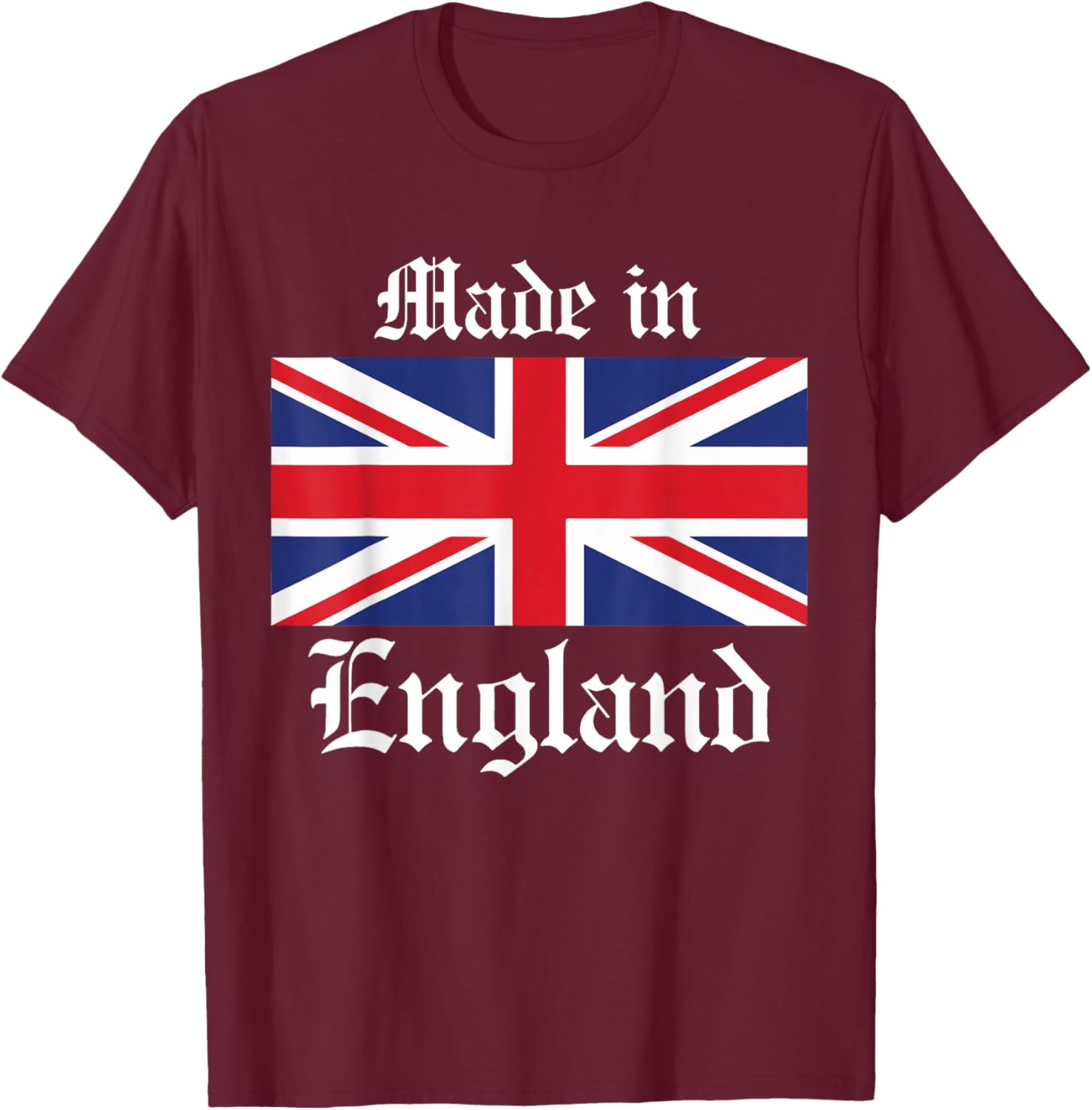Made in England Union Jack T-Shirt - T-Shirt | Maroon