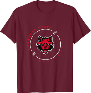 Arkansas State Wolves | Official NCAA University | RYLAKS11 T-Shirt - T-Shirt | Maroon