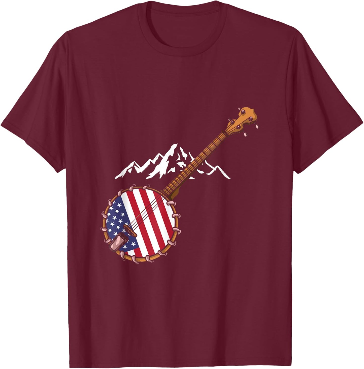Banjo Bluebird Tennesse Mandolin T-Shirt - T-Shirt | Maroon