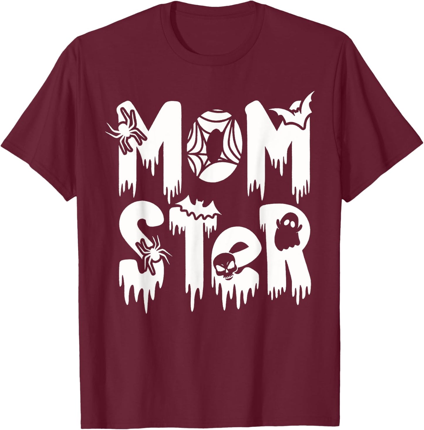 Funny Momster Halloween Mom Costume Dadcula Family matching T-Shirt - T-Shirt | Maroon