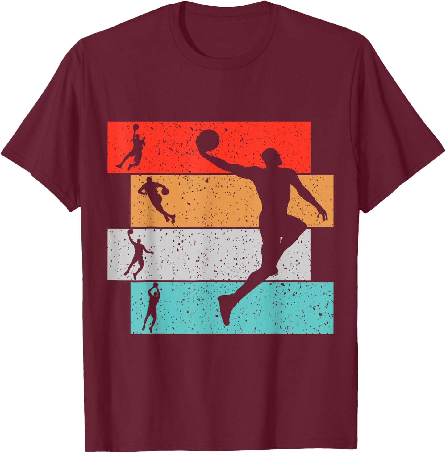 Basketball Kids Boys Men T-Shirt - T-Shirt | Maroon