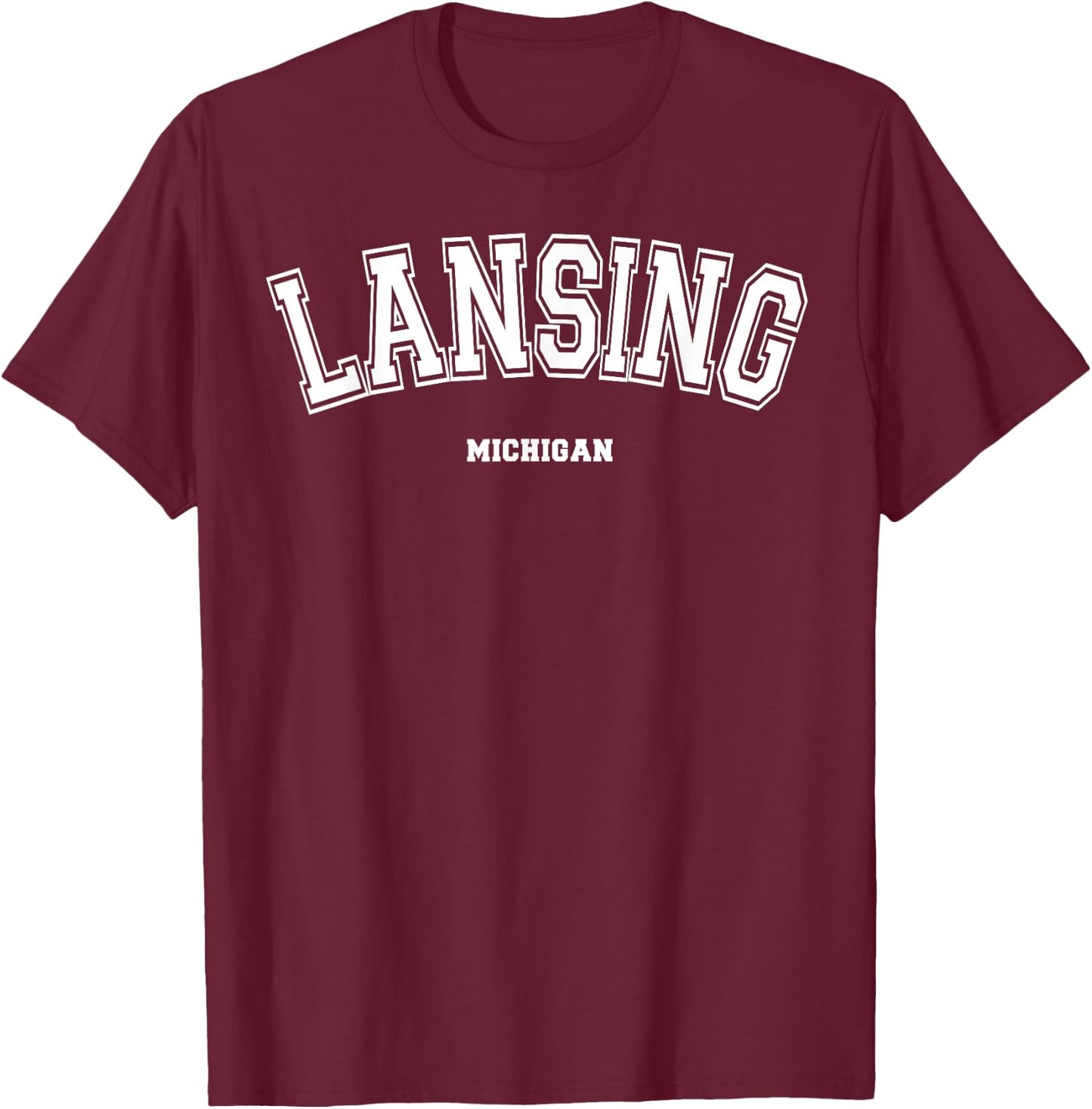 Lansing Michigan T-Shirt - T-Shirt | Maroon