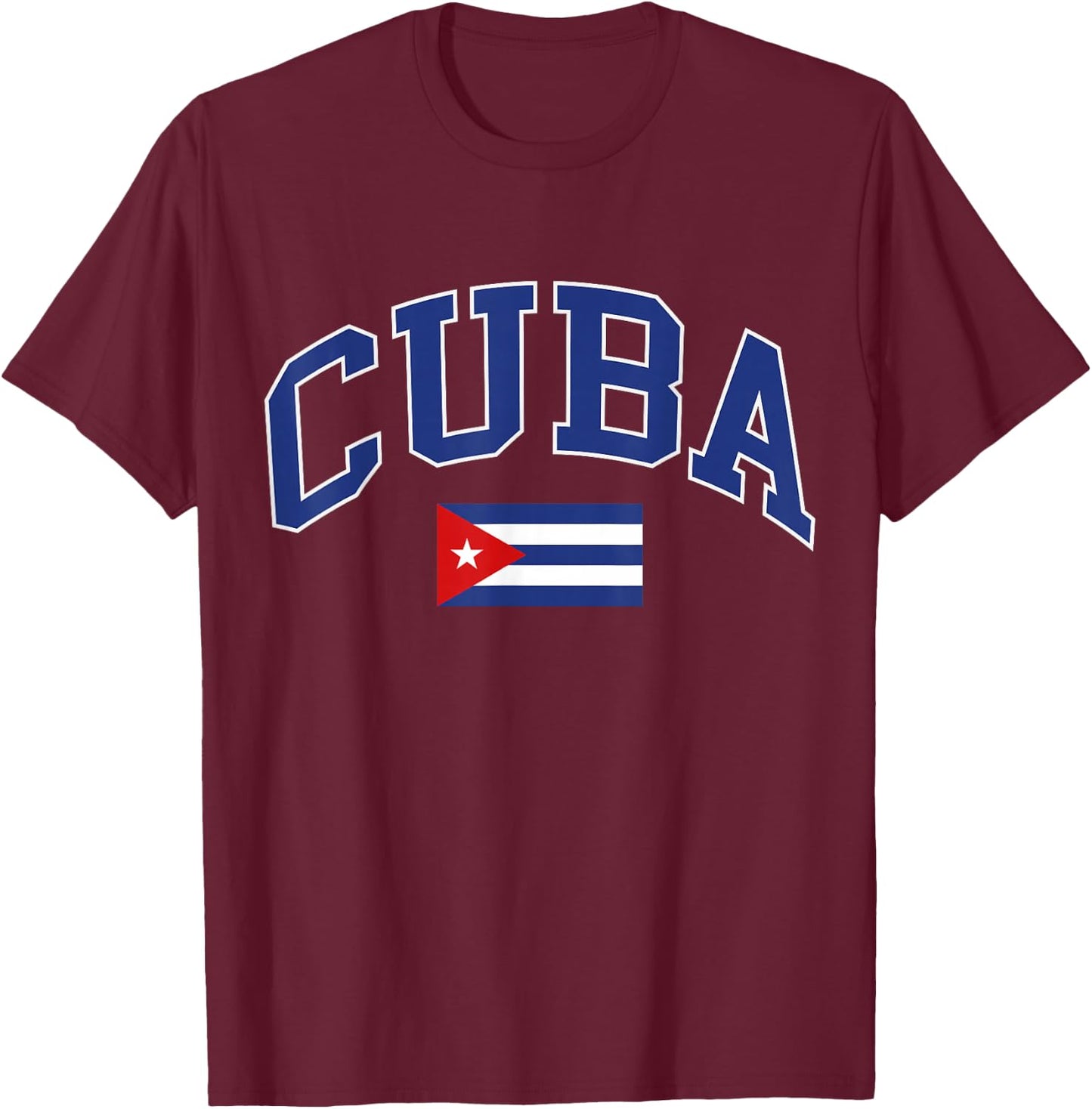 Cuba Flag T-Shirt - T-Shirt | Maroon