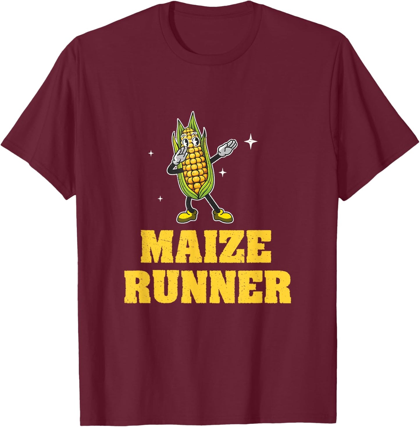 Corn Maze Maize Runner Funny Harvest Season T-Shirt - T-Shirt | Maroon