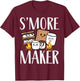 Smore Maker, Funny Kawaii S'more Summer Camper Team Squad T-Shirt - T-Shirt | Maroon
