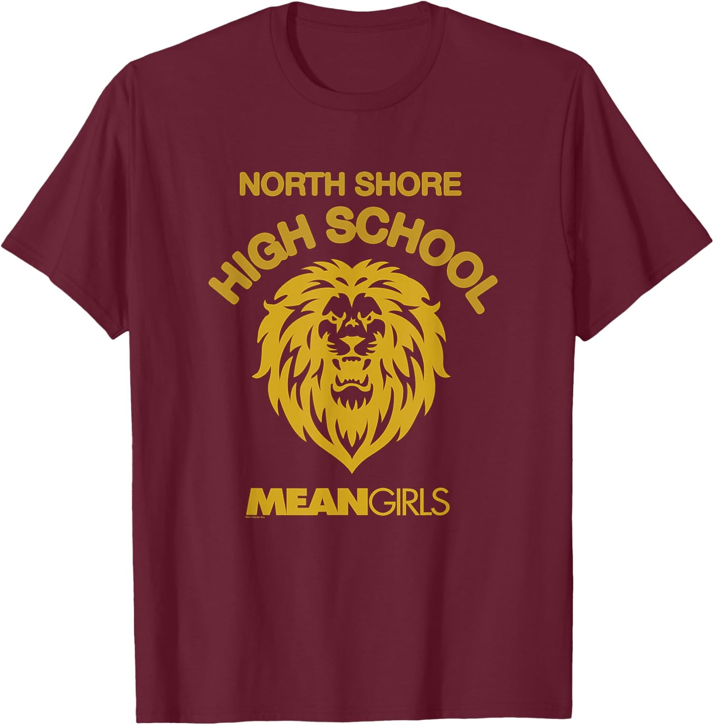 Mean Girls North Shore High School Lion Head Math Team T-Shirt - T-Shirt | Maroon