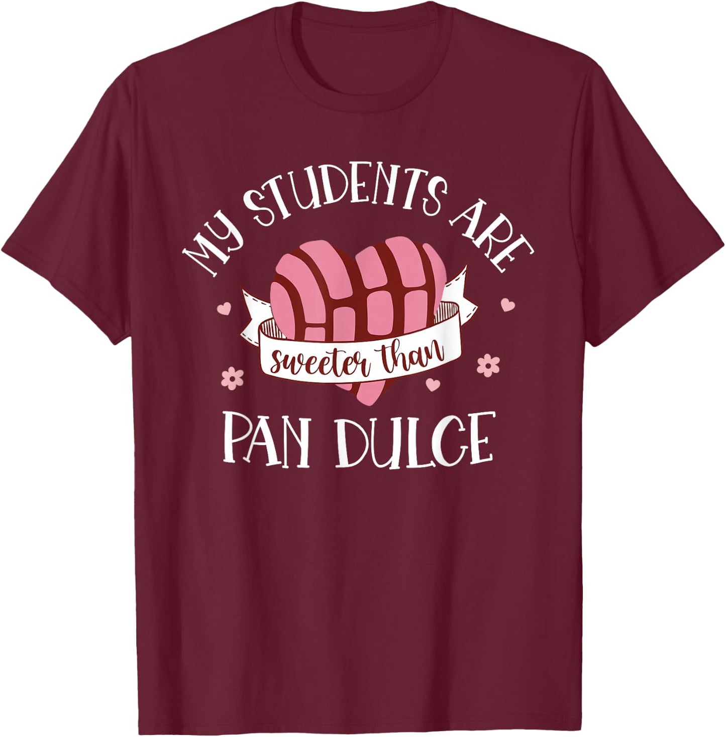 Cute Funny Spanish Teacher Dual Language Bilingual Teacher T-Shirt - T-Shirt | Maroon