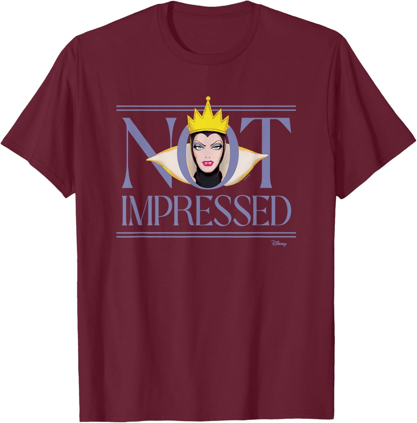 Disney Villains - Evil Queen Not Impressed T-Shirt - T-Shirt | Maroon