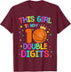 This Girl Is Now 10 Double Digits 10th Birthday Basketball T-Shirt - T-Shirt | Maroon