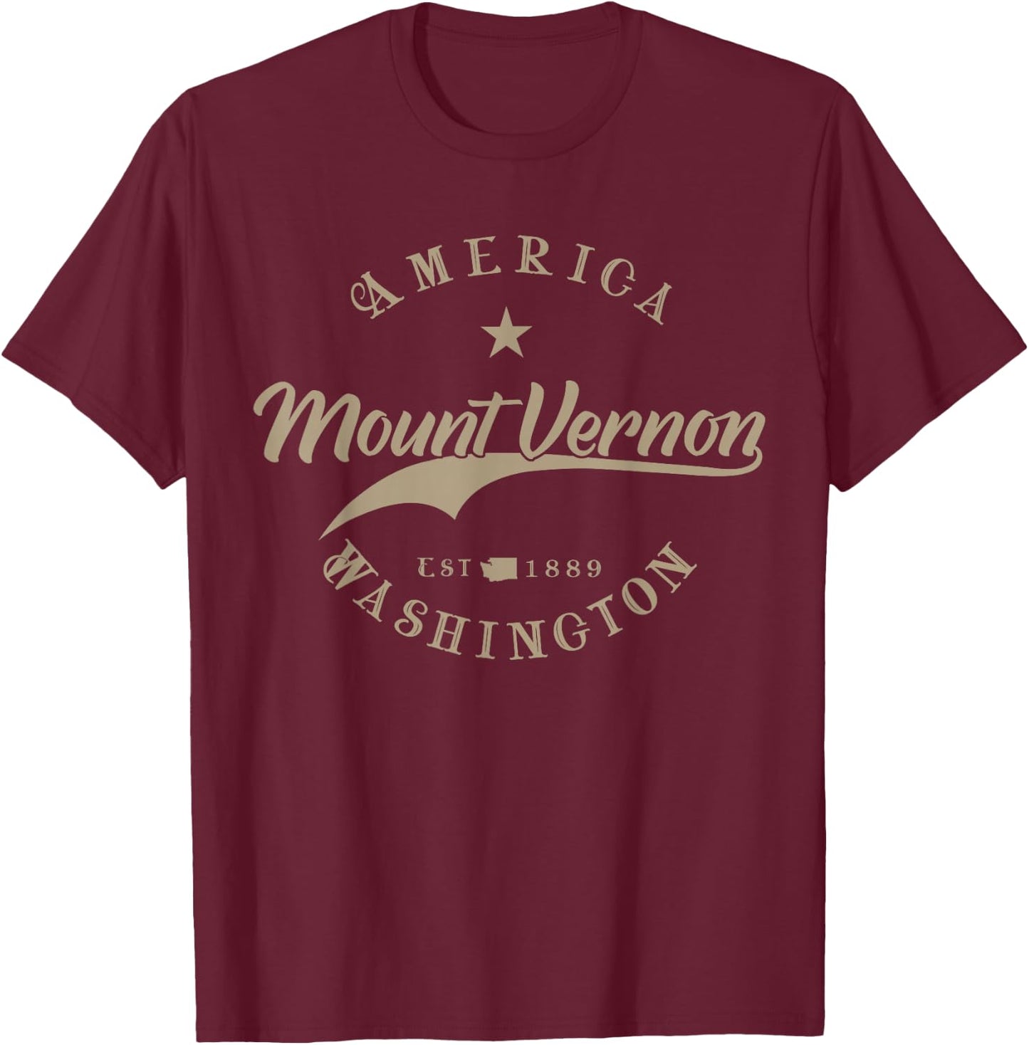 Mount Vernon WA | Washington T-Shirt - T-Shirt | Maroon