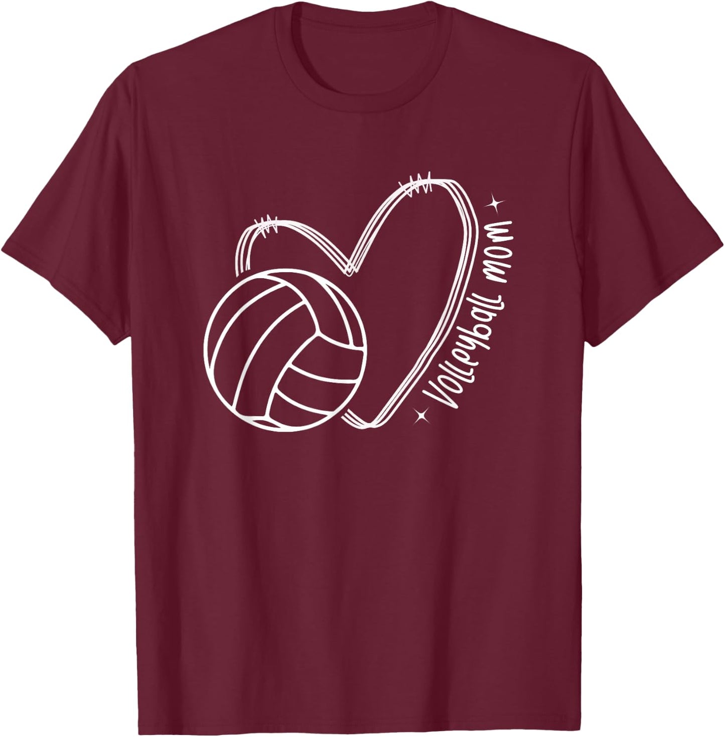 Volleyball Mom T-Shirt - T-Shirt | Maroon