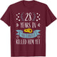 Funny Wife 28th Wedding Anniversary Married For 28 Years T-Shirt - T-Shirt | Maroon