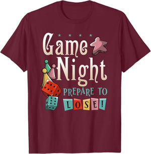 Funny Game Night Matching Outfit - Family Game Night T-Shirt - T-Shirt | Maroon
