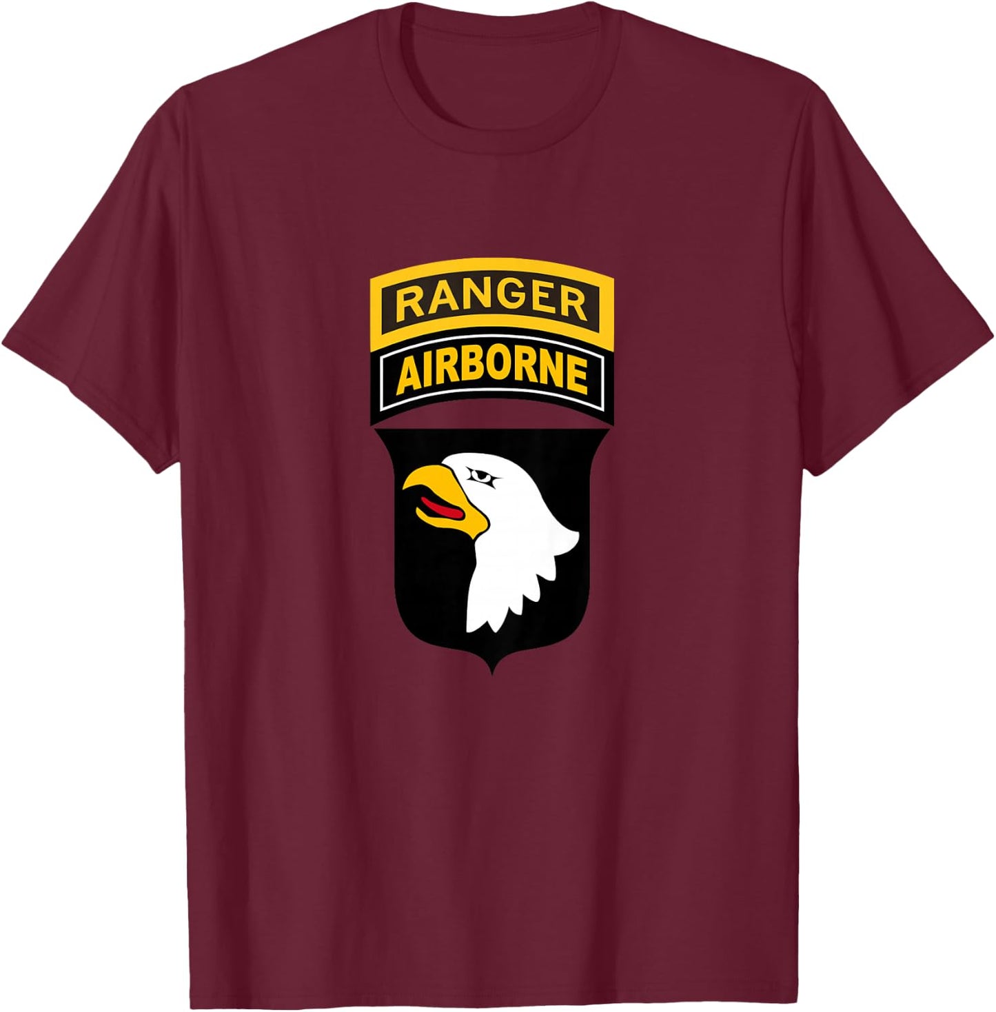 Kids 101st Airborne Ranger Tab for Boys, Girls, Son, Daughter T-Shirt - T-Shirt | Maroon