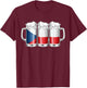 Beer Czech Shirt - Beer Czech Republic Flag Patriotic T-Shirt - T-Shirt | Maroon