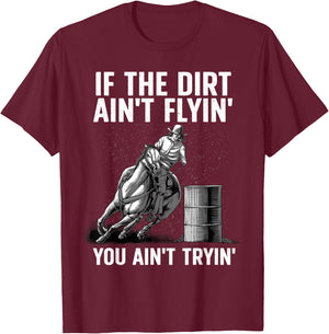 Funny Barrel Racing Design Women Barrel Racer Rodeo T-Shirt - T-Shirt | Maroon