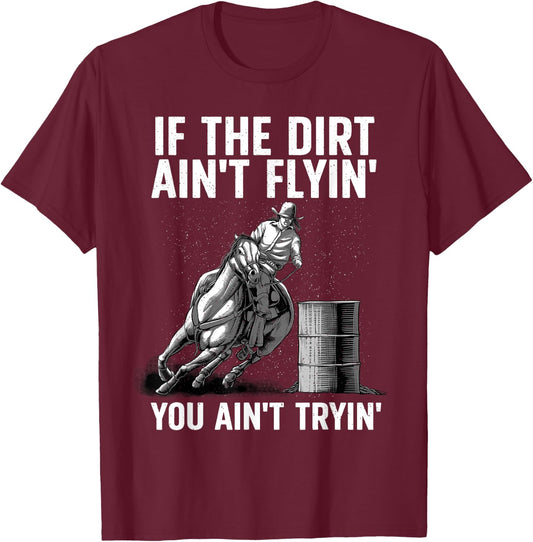 Funny Barrel Racing Design Women Barrel Racer Rodeo T-Shirt - T-Shirt | Maroon