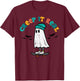 Ghost Skateboard Creep It Real Retro Halloween Skater Boys T-Shirt - T-Shirt | Maroon