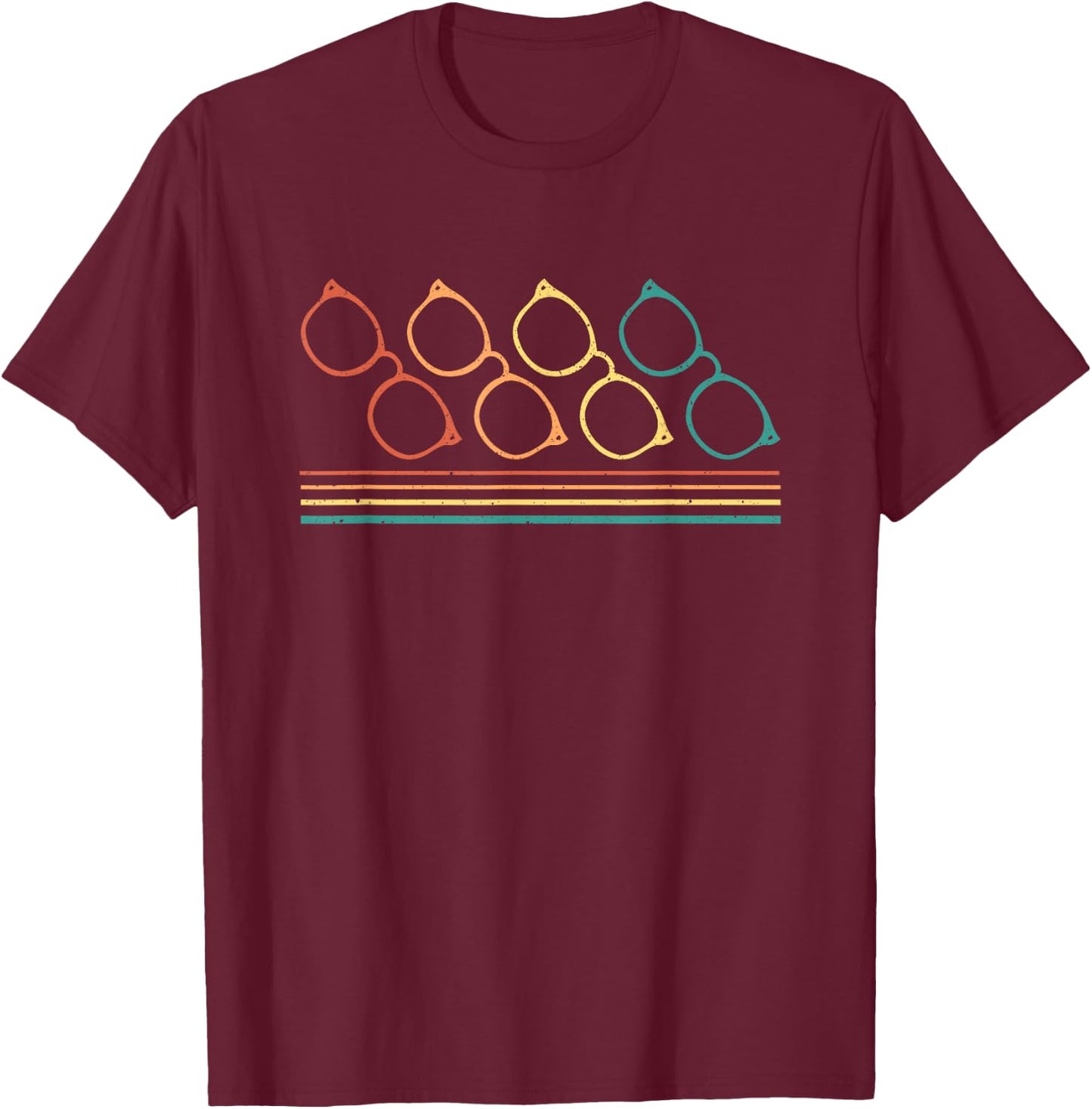 Vintage Retro Optician Optometrist Glasses T-Shirt - T-Shirt | Maroon