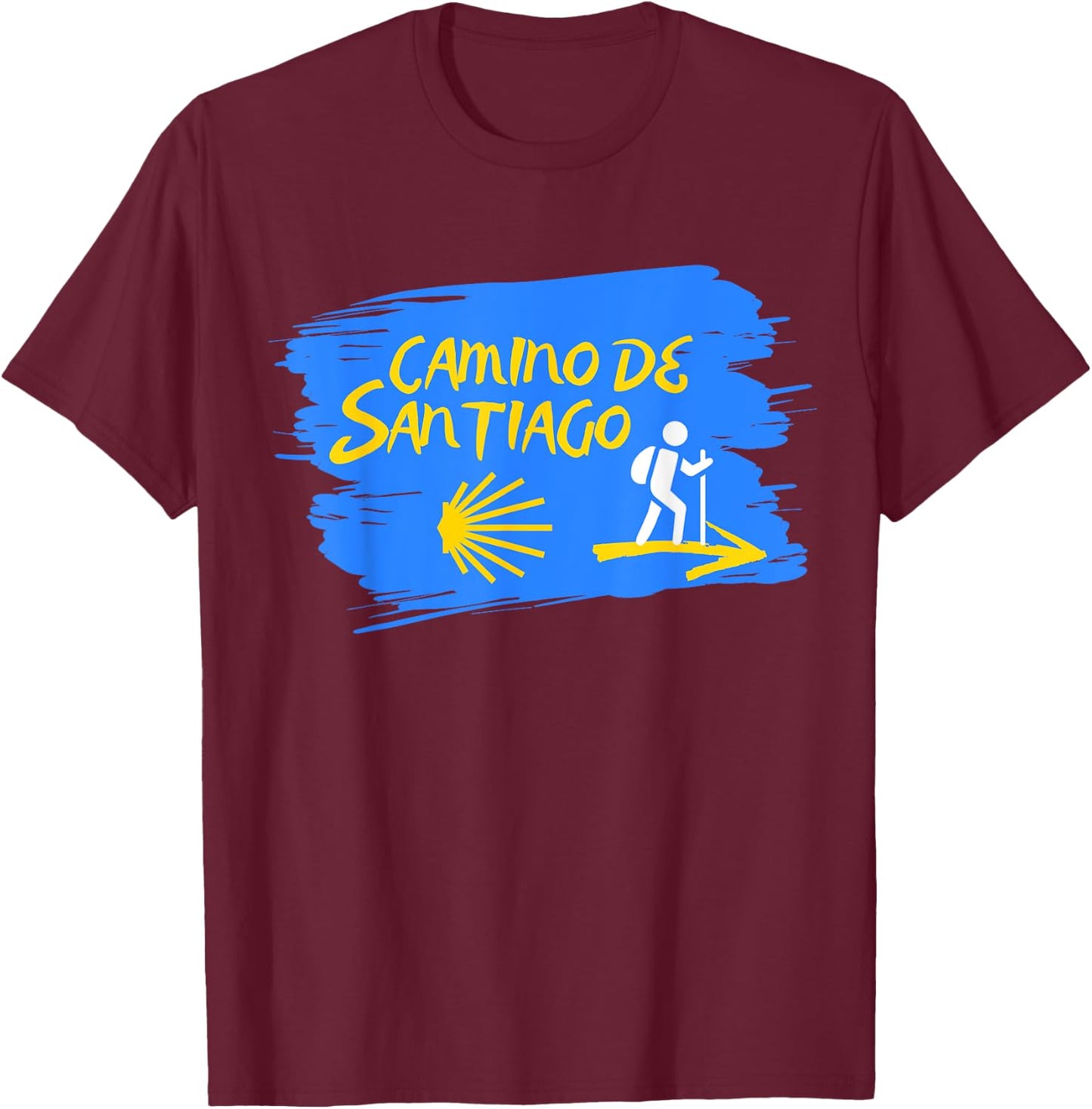 CAMINO DE SANTIAGO Pilgrimage Souvenir T-Shirt - T-Shirt | Maroon