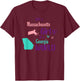 Proud girl Design Just a Massachusetts girl in a Georgia T-Shirt - T-Shirt | Maroon