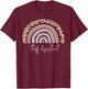 Staff Assistant Leopard Rainbow Appreciation T-Shirt - T-Shirt | Maroon