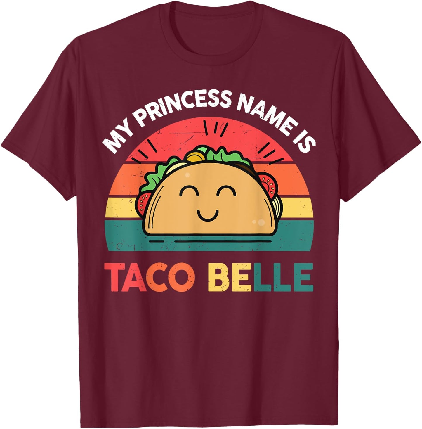 Cinco De Mayo Princess Taco Belle Shirt Mexican Girl Toddler T-Shirt - T-Shirt | Maroon