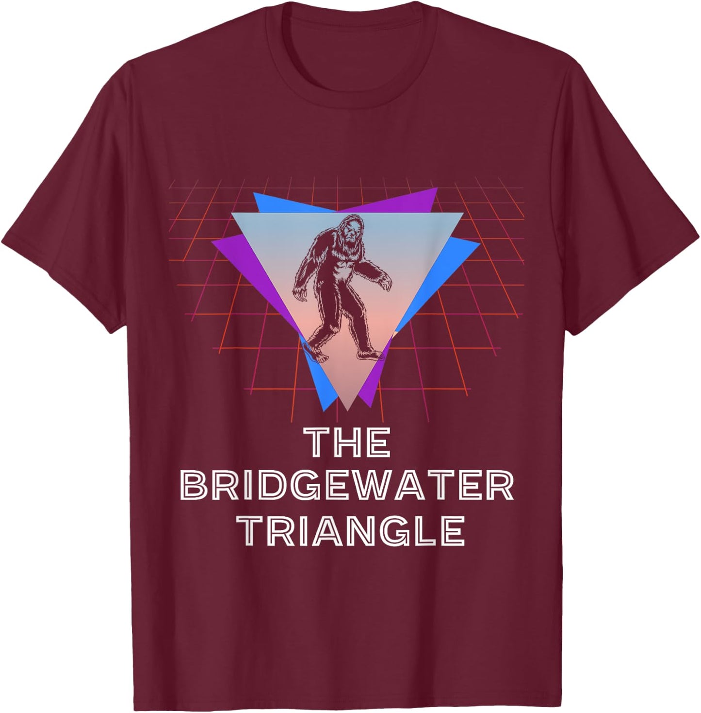 The Bridgewater Triangle Sasquatch Sci Fi Massachusetts T-Shirt - T-Shirt | Maroon