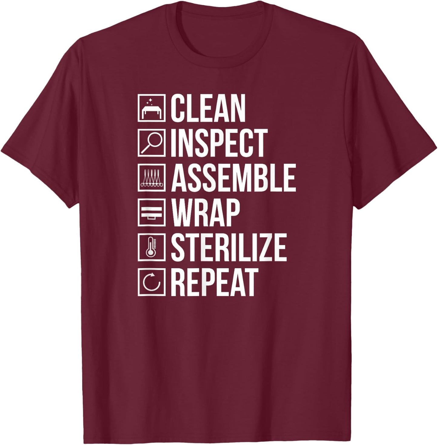 Sterile Processing Technician Sterile Processing Tech T-Shirt - T-Shirt | Maroon