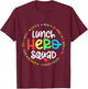 School Lunch Hero Squad Funny Lady Cafeteria Squad Workers T-Shirt - T-Shirt | Maroon