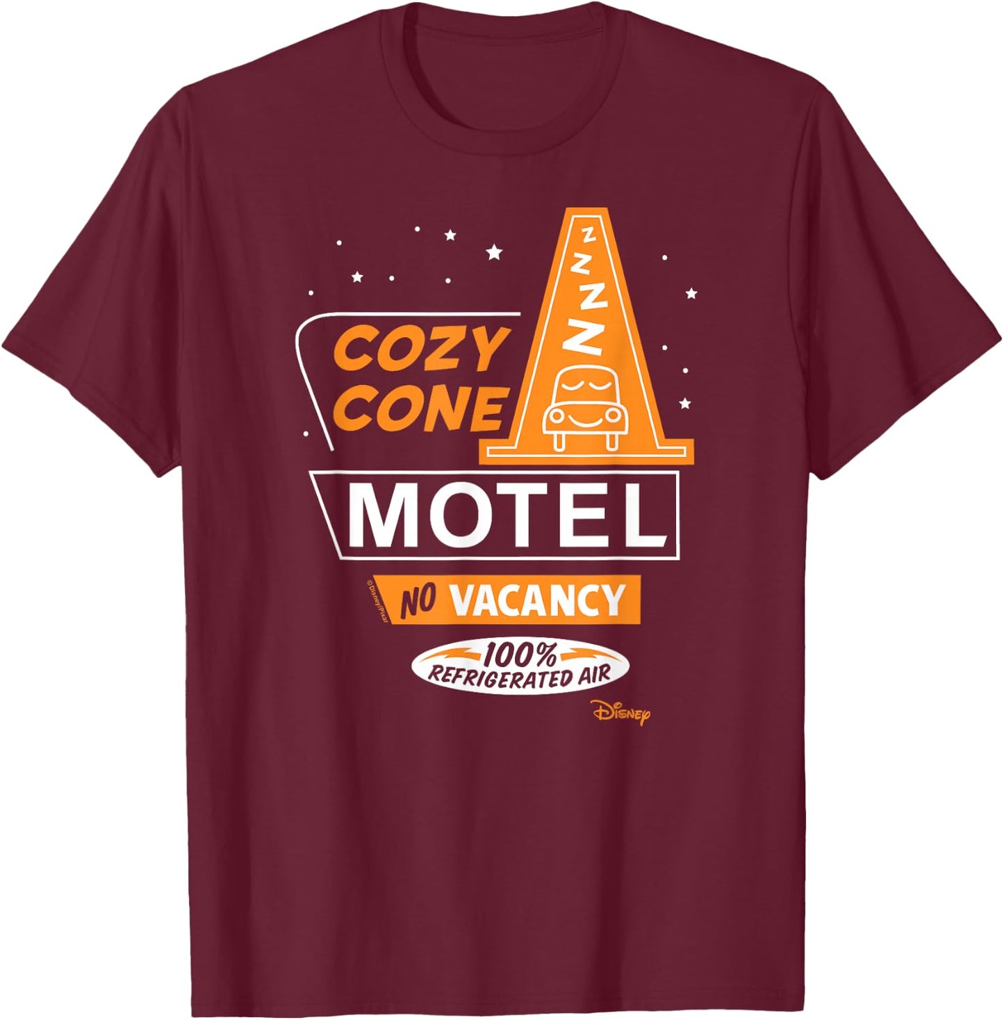 Cars - Cozy Cone Motel T-Shirt - T-Shirt | Maroon