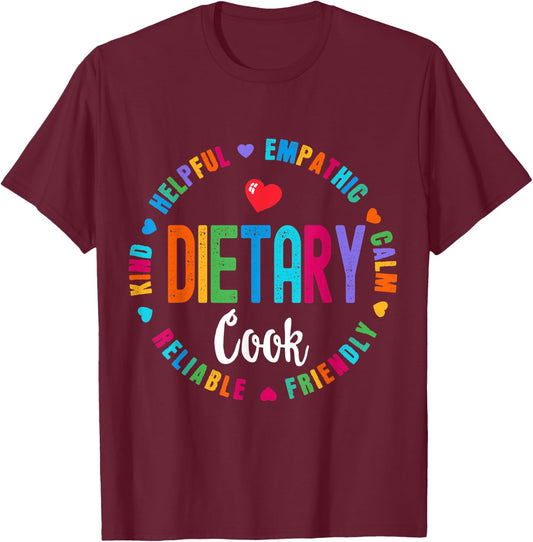 Dietary Cook Appreciation Week healthcare Dietitian Squad T-Shirt - T-Shirt | Maroon