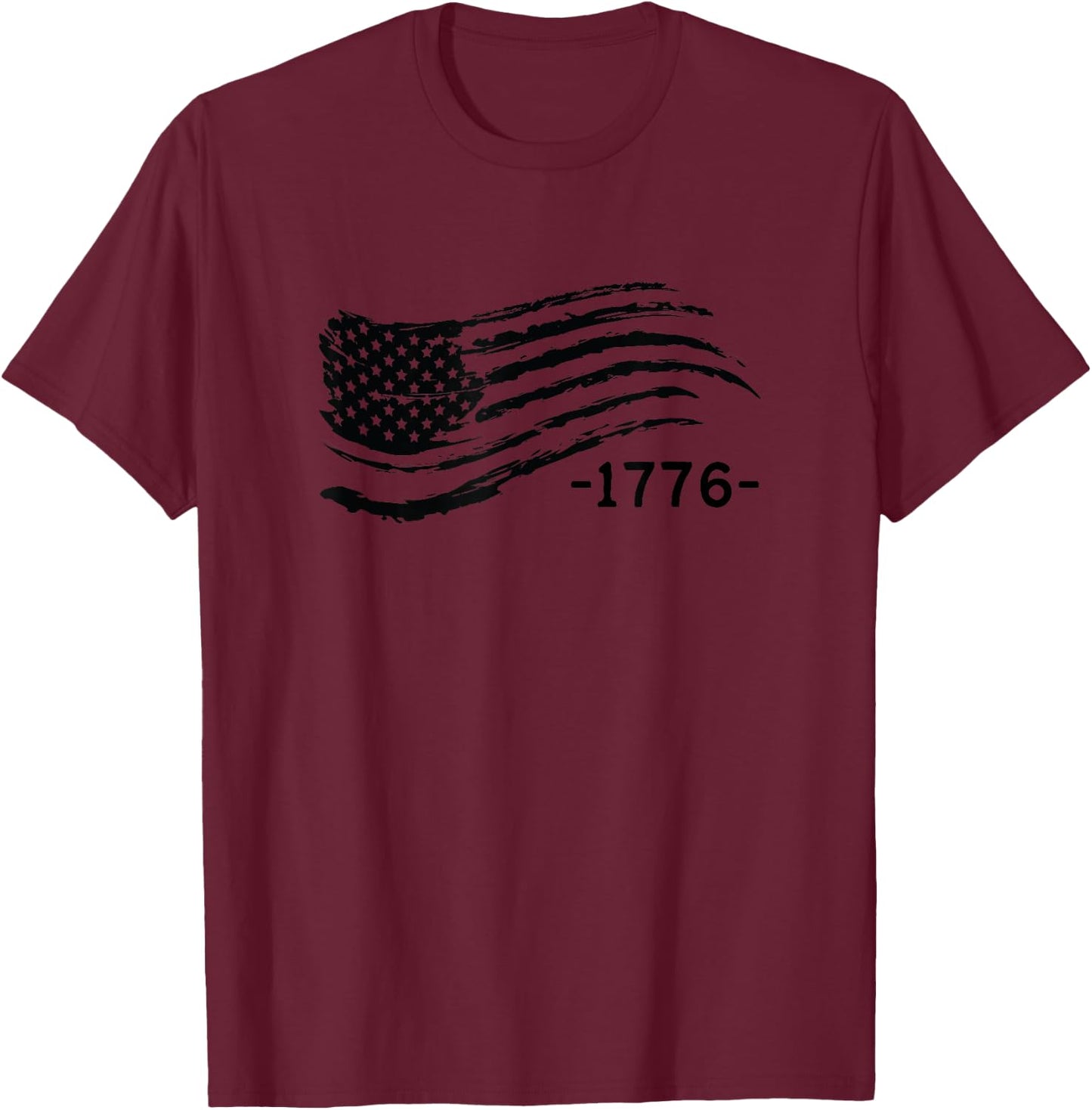 American Flag Gun Style Grunt Patriot Military Women Men T-Shirt - T-Shirt | Maroon