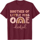 Boho Brother of Miss Onederful 1st Birthday Girl Cute T-Shirt - T-Shirt | Maroon