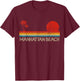 Manhattan Beach California CA Surfer Retro Vintage T-Shirt - T-Shirt | Maroon