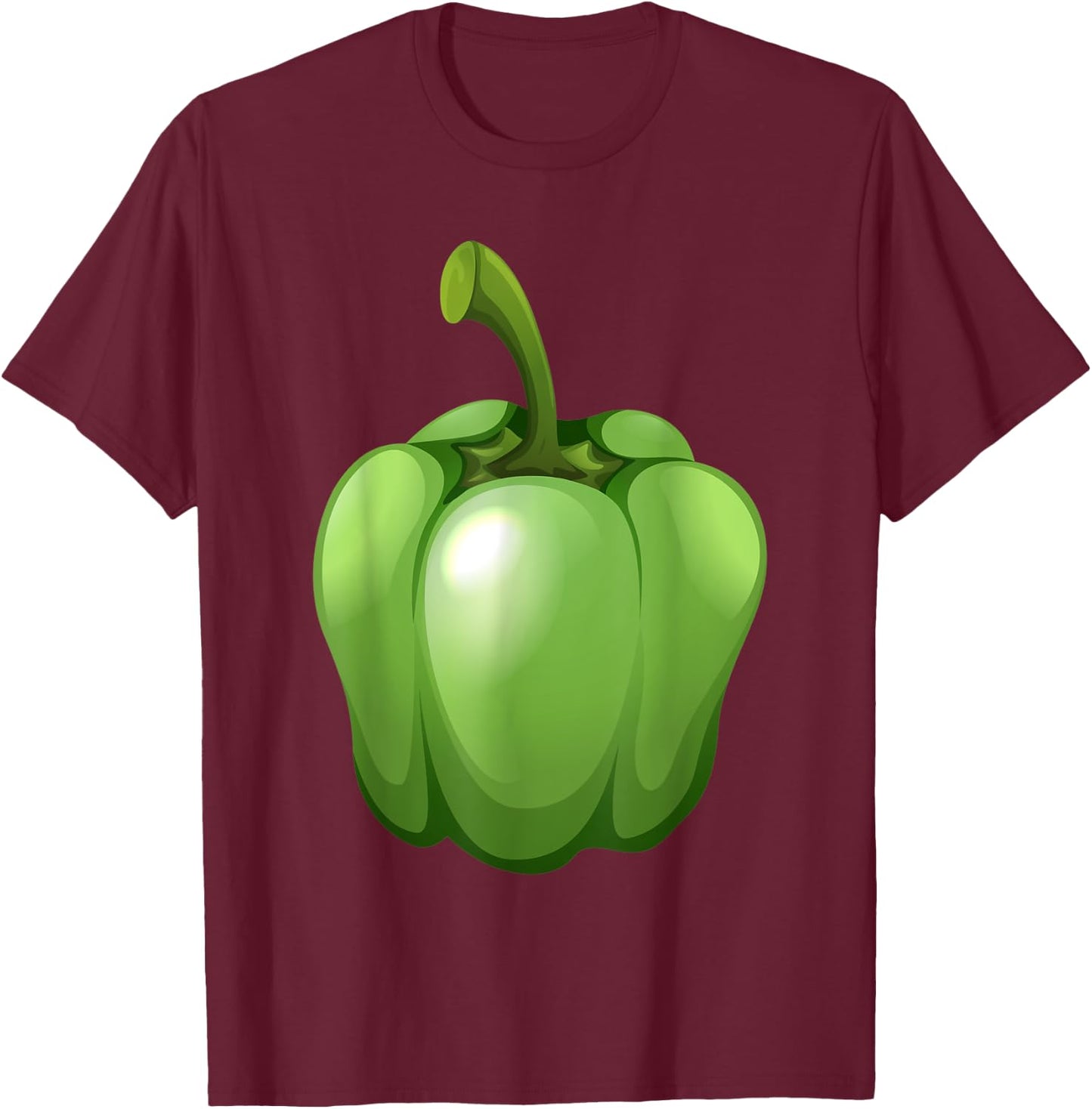 Green Bell Pepper Love Vegetable Veggie Salad Costume T-Shirt - T-Shirt | Maroon