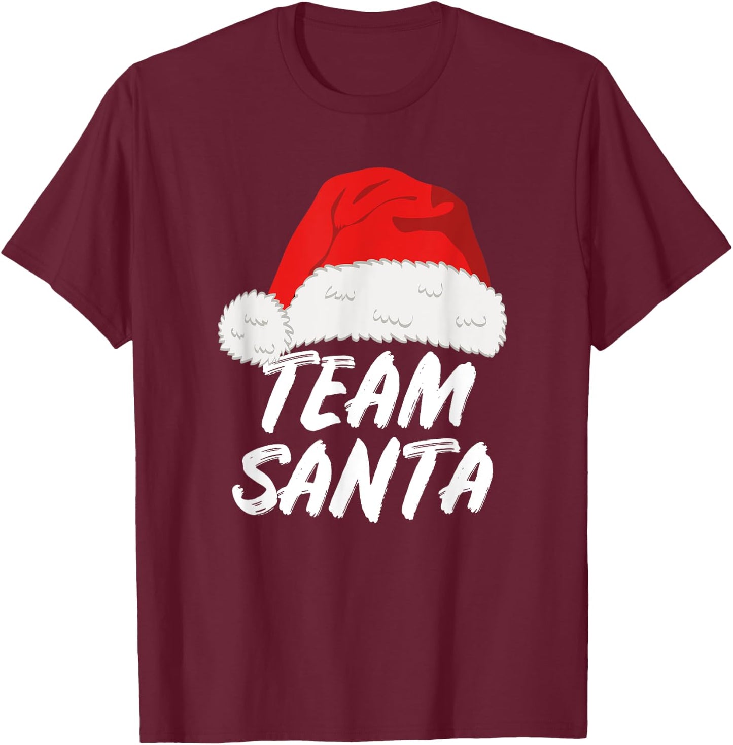 Team Santa Claus Christmas Holiday T-Shirt - T-Shirt | Maroon